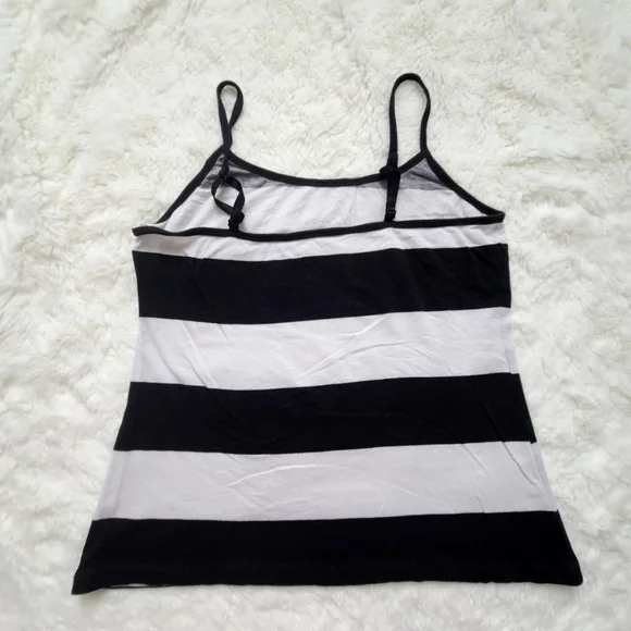 New York & Co black/white striped tank, size Large - Picture 7 of 7